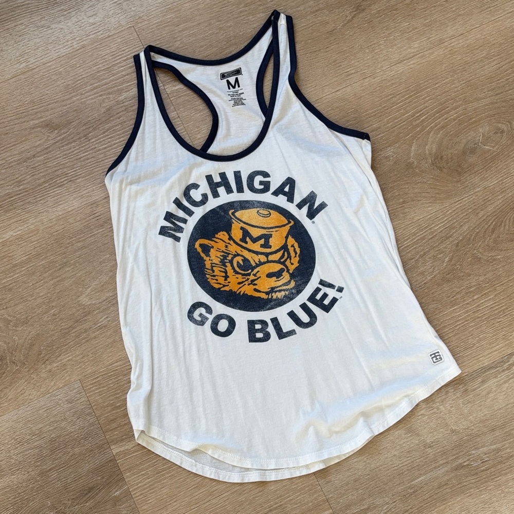 Women's Michigan Go Blue Racerback Tank Top
